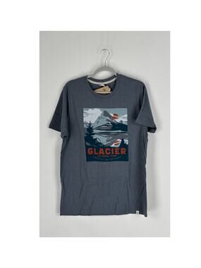 The Landmark Project Glacier National Park Short Sleeve Tee Unisex Large New